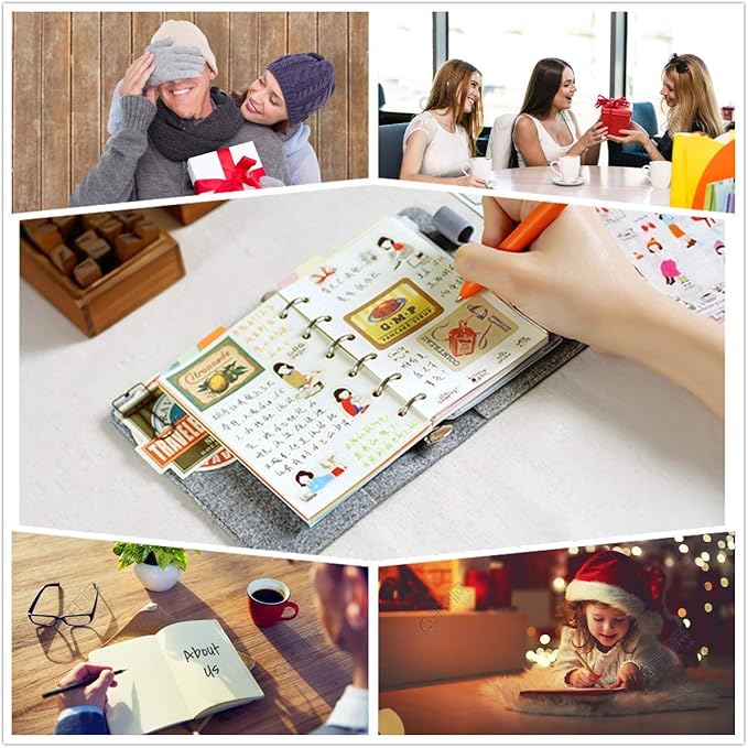 A7 Planner Inserts, Binder Refills for 6 Ring Spiral Notebook, Mini Blank Paper,6 Holes,for Portable planner, 45sheets/90 pages, 4.84 x 3.23'', Harphia