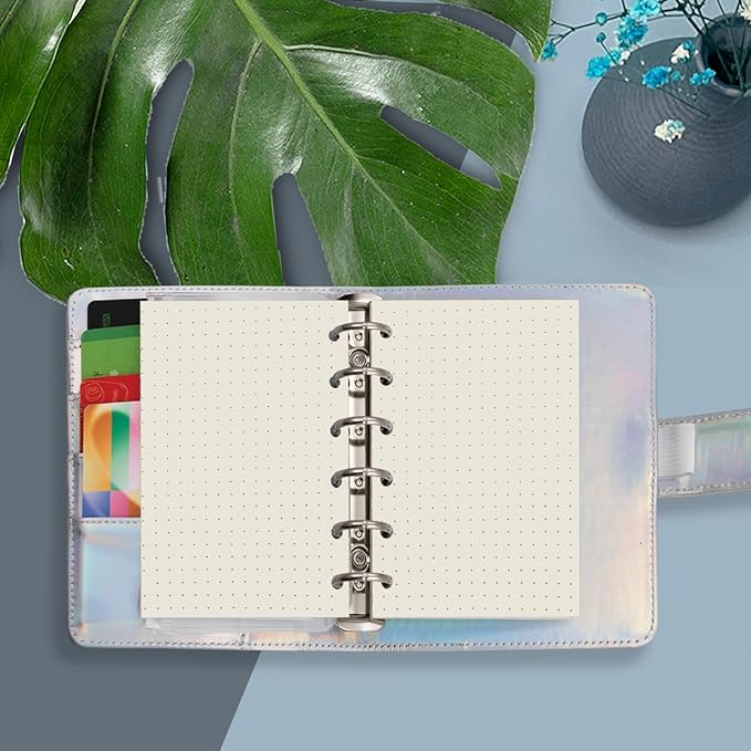 A7 Dotted Design Planner Refill 6 Holes Notebook Binder Refills, A7 Dot Matrix Planner Inserts for Filofax 100gsm Paper Pocket Size, 4.84 x 3.23'', Harphia