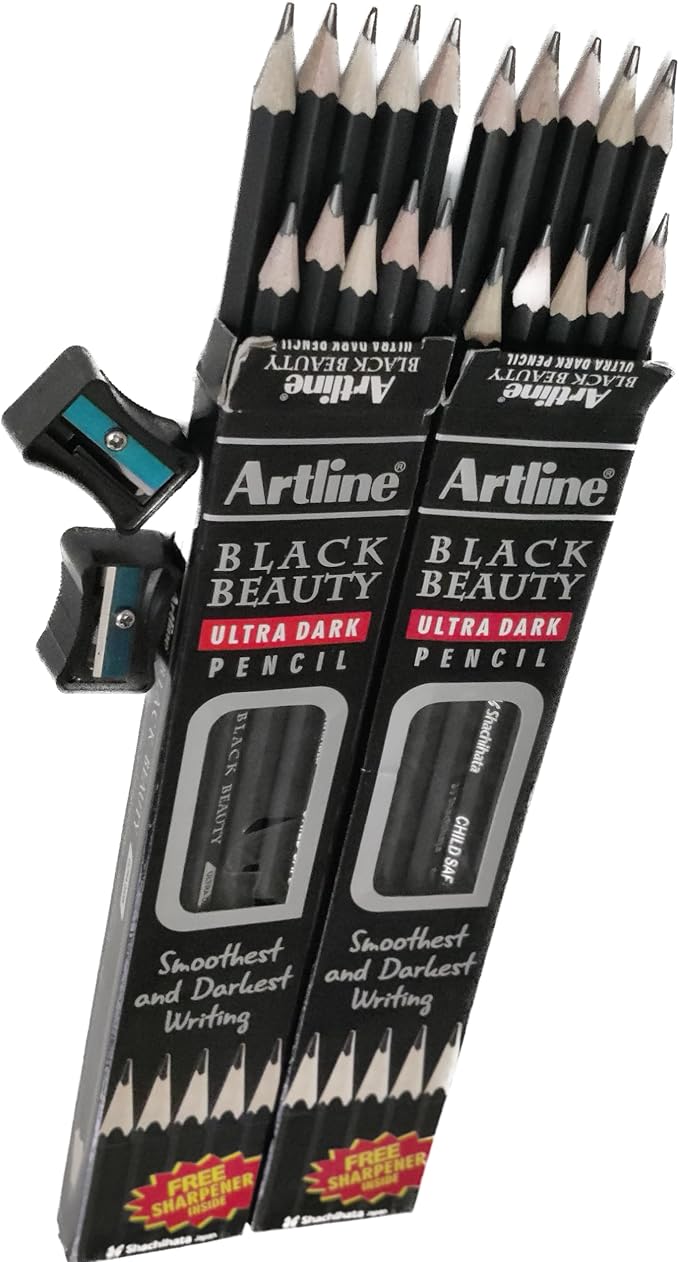 artline Black Beauty Ultra dark Pencil Pack of 2 (2)