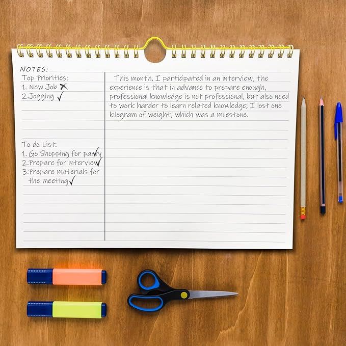 Habit Tracker Calendar and planner with notebook - Inspirational Habit Journal with Spiral Binding which fixable on wall - Daily Weekly monthly Habit Tracker Journal and Goal Planner - Motivational