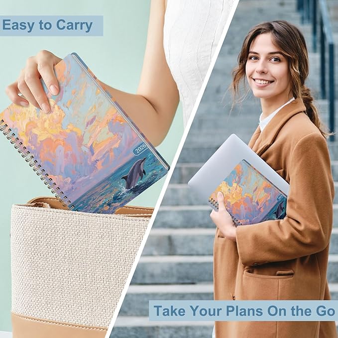 2026 Planner, Weekly and Monthly Calendar Planner Organizer, January-December, Academic Planning Agenda Book, Office School Home Suppiles for Women & Men, 6.3" × 8.5"