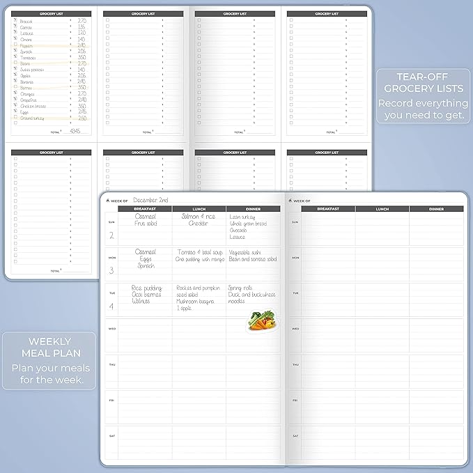 Clever Fox Fitness Journal PRO – Daily Workout Planner with Meal Planner & Habit Tracker – Gym Exercise Log Book for Women & Men – Fitness Planner Notebook – Lasts 6 Months, 7x10” - Light Blue