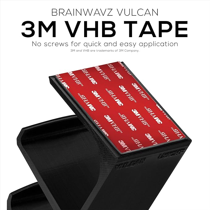 BRAINWAVZ The VULCAN - Under Desk Gamepad Controller & Headphone Hanger Holder Stand - Designed for XBOX ONE, PS4, PS3, PS5, Dualshock, Switch, PC, Steelseries, Steam & More