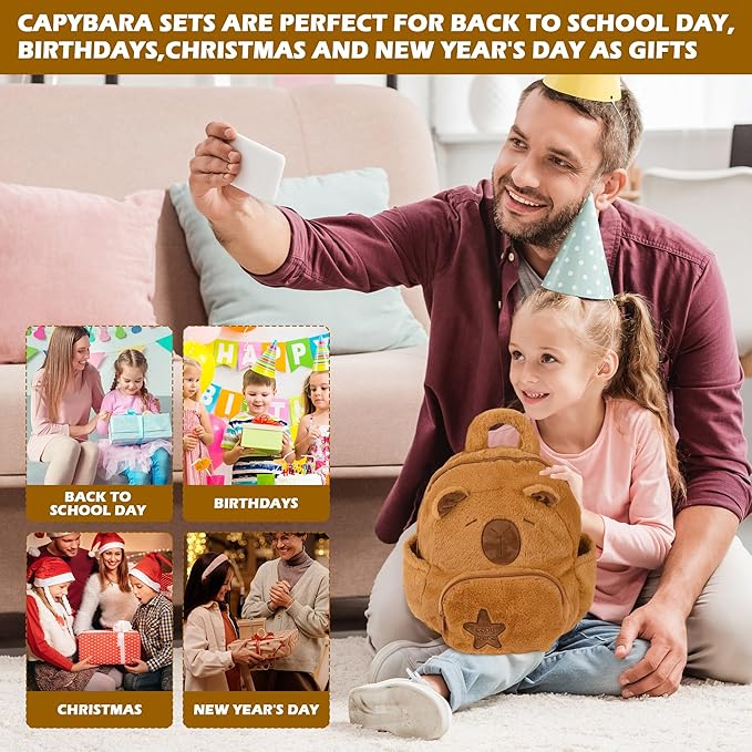 28Pcs Cute Capybara Gifts with Capybara Animals and Stationery set for Birthdays Gifts Back to School Classroom Rewards for Womens or Others.
