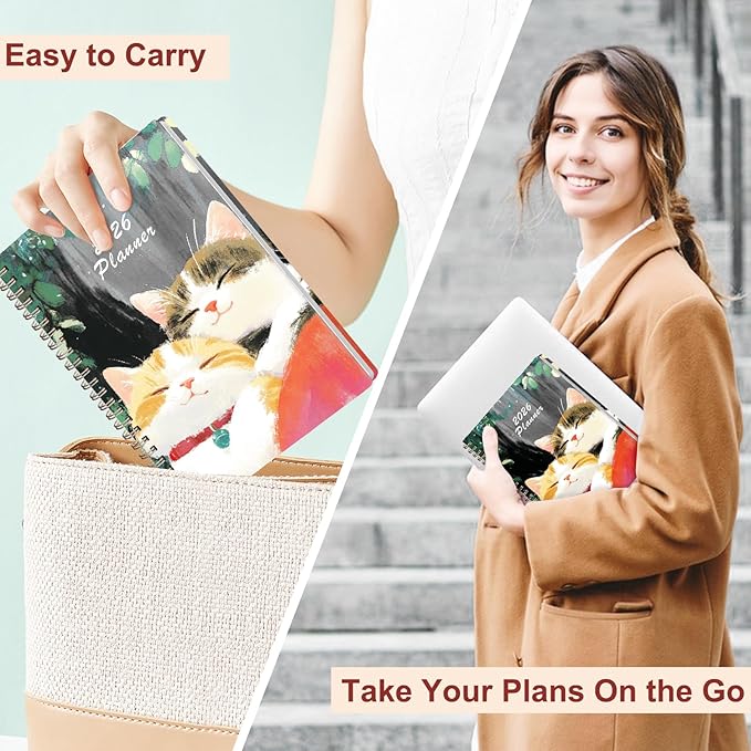2026 Planner, Weekly and Monthly Calendar Planner Organizer, January-December, Academic Planning Agenda Book, Office School Home Suppiles for Women & Men, 6.3" × 8.5"