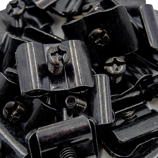 Gridwall Joining Clips Connectors for Wire Grid Panels and Grid Wall - 20 Pack (Black)