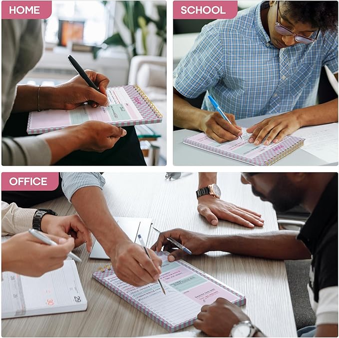 To Do List NotePad, Aesthetic To Do List Notebook for Work With 52 Sheet For Daily Tasks and Goal Setting, Undated Daily Planner Perfect for Office, Home and School Supplies - Bubble Checkered