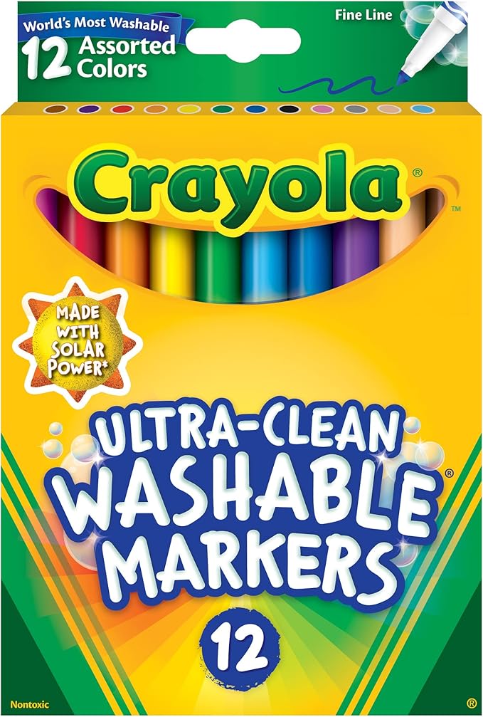 Crayola Ultra-Clean Washable Markers CYO587813 12/pk