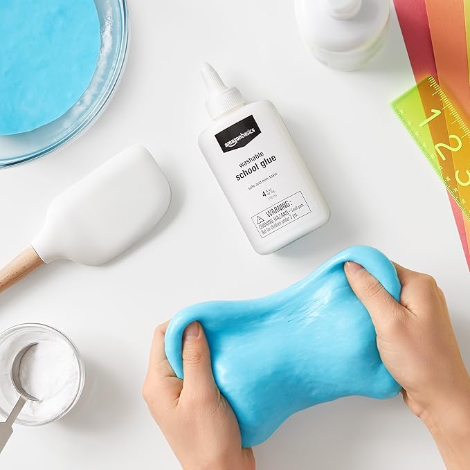 Amazon Basics All Purpose Washable School Craft Liquid Glue for Making Slime, Arts and Crafts, White, 1 Gallon, Single Pack