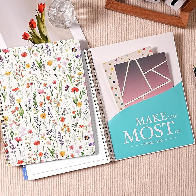 2026-2027 Planner - 9" x 11" Planner Weekly and Monthly 2026-2027, from JULY 2026 to JUNE 2027, Academic Calendar with Tabs, Twin-Wire Binding, Inner Pocket, Premium Thick Paper