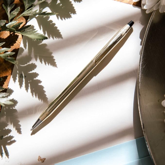 Cross Classic Century Refillable Ballpoint Pen Presented in a Luxury Gift Box - Medium Point, Black Ink, Black Micro-knurl