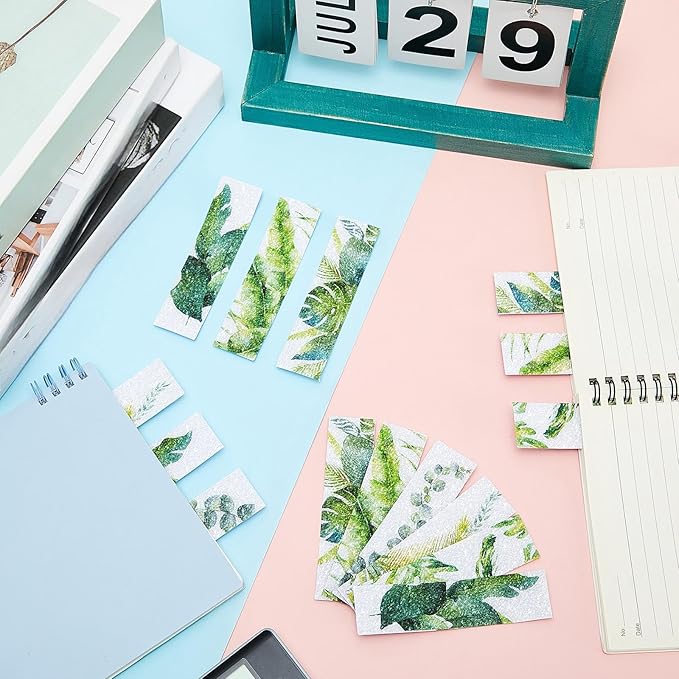 36 Pcs Anxiety Sensory Stickers Strips Adhesive Textured Mental Health Calm Stickers Mindfulness Fidget Decals Stress Anxiety Relief Items for Therapy Office Desk(Leaves Style)