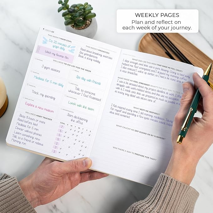 Clever Fox Wellness Planner Premium – Daily Lifestyle Journal to Support Health, Nutrition & Exercise – Healthy Living Journal with Meal, Exercise & Habit Trackers – Lasts 3 Months (Sandstone)