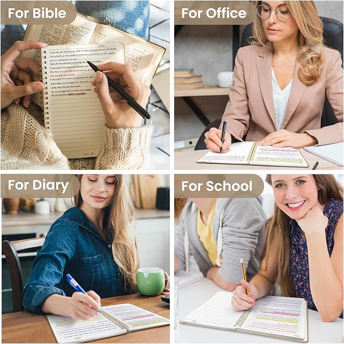 Taja Lined Spiral Journal Notebook for Women & Men, 140 Pages, College Ruled Hardcover Notebook for Work & Note Taking, Journals for Writing, A5(5.7" x 7.9") – Oat Brown