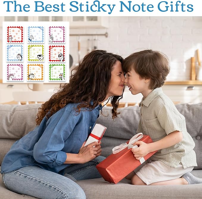 Funny Sticky Notes Gifts - 9 Pack Fun Horse Notepads 3x3 Inches, Funny Horse Self-Adhesive Memo Pads, Office Study Supplies Work Gag Gift for Coworkers Friends (450 Sheets)