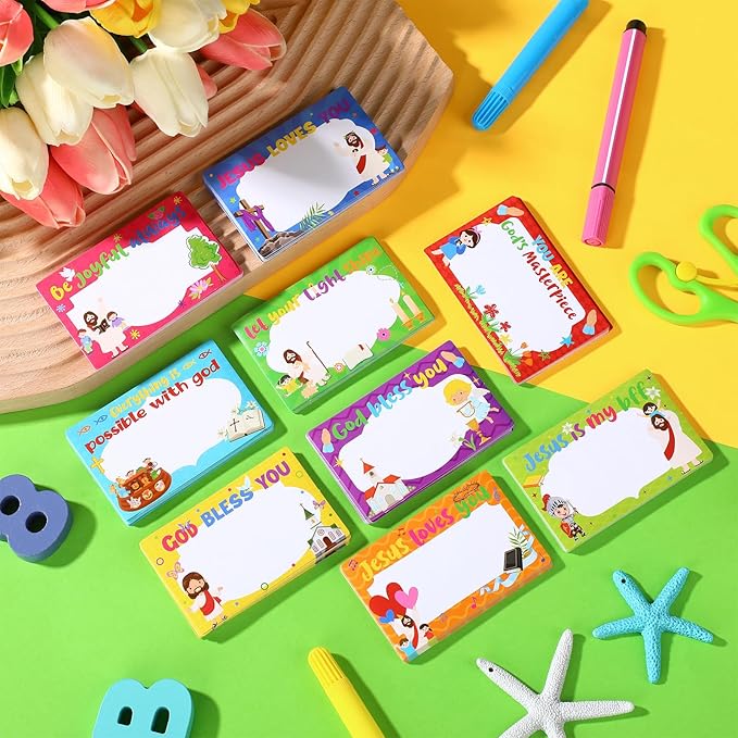Harloon 270 Pcs Bible Verse Name Tag Stickers for Desk God Bless Self Adhesive Labeling Christian Religious Name Tags Sunday Gift Motivational Writable Blank for Kids Classroom School Supplies