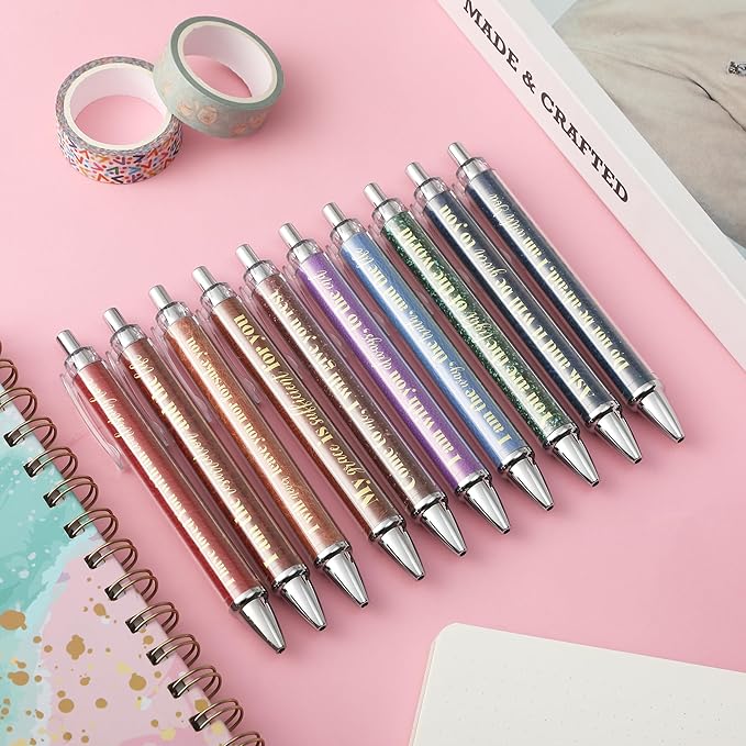 Mr. Pen- Christian Pen Set, 50 Pack, Black Ink, Earthen Hues, Bible Verse Pens Ballpoint Bulk