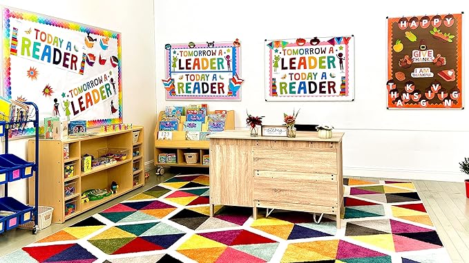 Sproutbrite Classroom Decorations - Reading Banner and Poster for Teachers - Bulletin Board and Wall Decor for Pre School, Elementary and Middle School