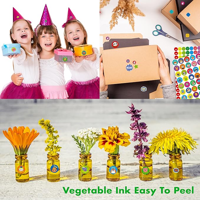 6844 PCS Incentive Stickers, 64 Sheets Round Stickers, Animals Donuts Cupcakes Stars Hearts Motivational Teacher Classroom Reward Gifts Encourage Kids to Do Chores Go to The Toilet