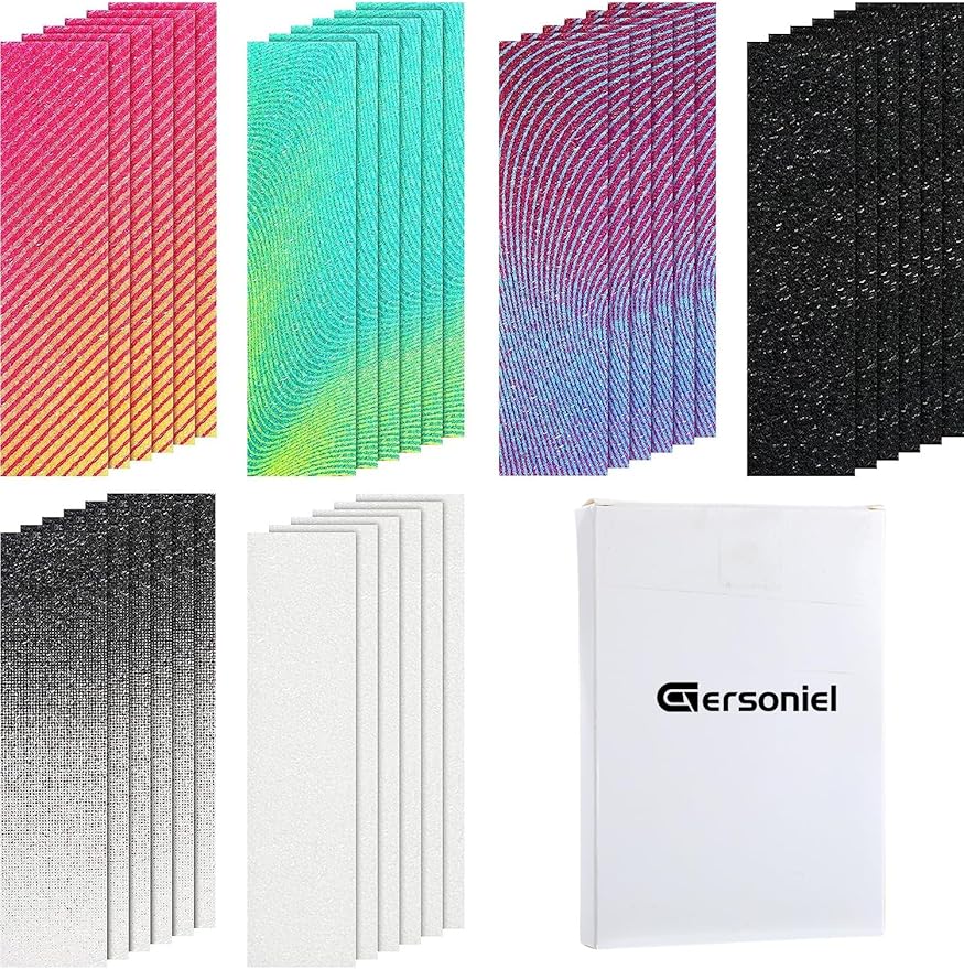 36 Pcs Anxiety Sensory Stickers Strips Adhesive Textured Mental Health Calm Stickers Mindfulness Fidget Decals Stress Anxiety Relief Items for Therapy Office Desk(Gradient Style)