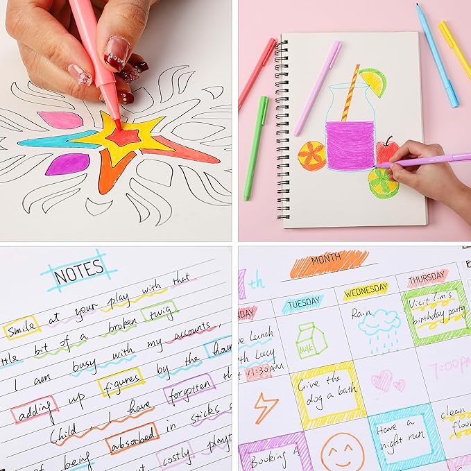 Mr. Pen- Highlighters, 8 Pack, Fine Tip, Pastel Colors, Cute Highlighters