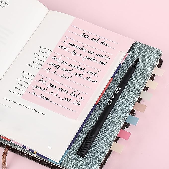 Mr. Pen Sticky Note Set - 410 Pack with Vintage Colors, Transparent and Divider Tabs for Planners