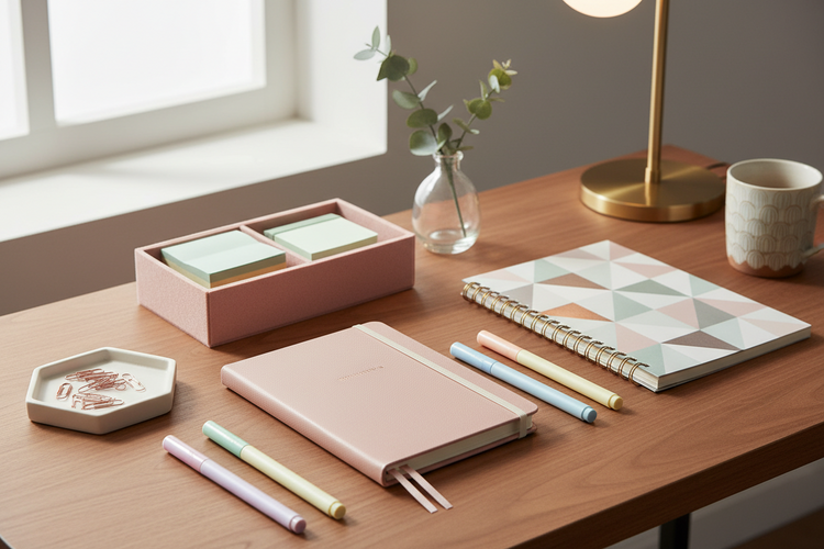 Curated study kit bundle arranged neatly on a modern desk