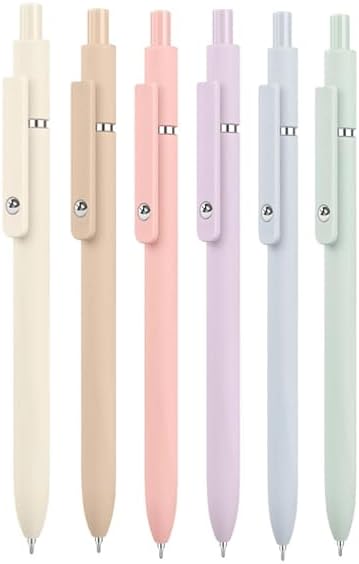 Hapikalor Gel Pens, 6 Pcs 0.5mm Quick Dry Black Ink Pens Fine Point Smooth Writing Pens, Cute Gifts for Women Stocking Stuffers for Teen Girls