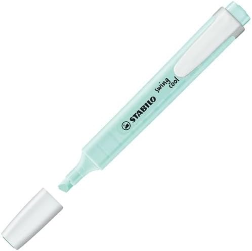 STABILO Highlighter swing cool Pastel - Pack of 6 - Assorted Colors, Portable, Clip Closure, Office + School Supplies