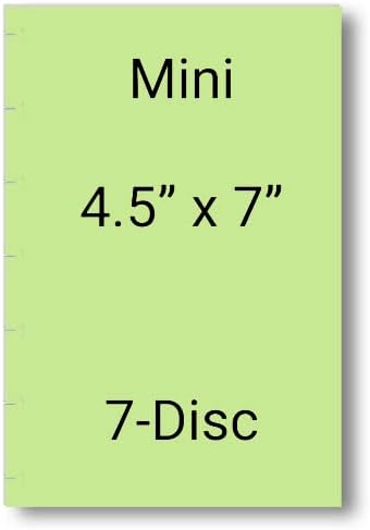 Undated Weekly Planner Inserts fits 7-Disc Mini Planners, and NOTIQ Mini Capsule (S6) (4.5 x 7 inches) Calendar Refills Weekly Calendar Inserts, Undated Weekly Planner (7 Disc Mini)