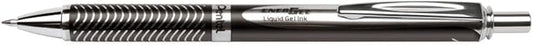 Pentel Retractable Gel Pens, Metal Tip, .7mm, Black Ink (PENBL407AA)