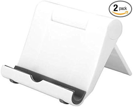 Accessonico Adjustable Tablet Stand, 2 Pack, Compatible with Fire HD 8, Samsung Galaxy Tab S5e, Kindle E-reader, Portable and Hands-Free Viewing
