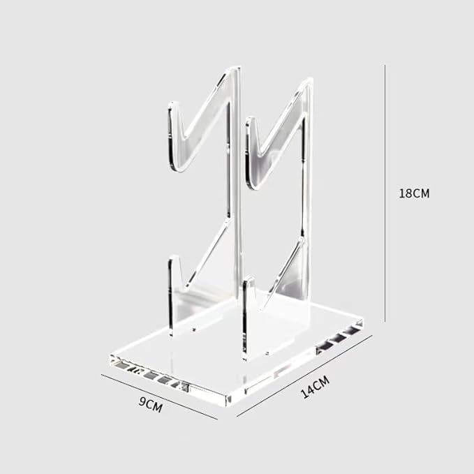 Game Controller Holder 2 Tiers - Universal Dual Controller & Headphone Stand, Acrylic Clear Display Stand Compatible with Nintendo Switch, Xbox, PS5, PS4 - Desk Mounts