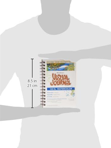 Strathmore 460-55 400 Series Visual Watercolor Journal, 140 LB Cold Press, 5.5"x8", 22 Sheets , White