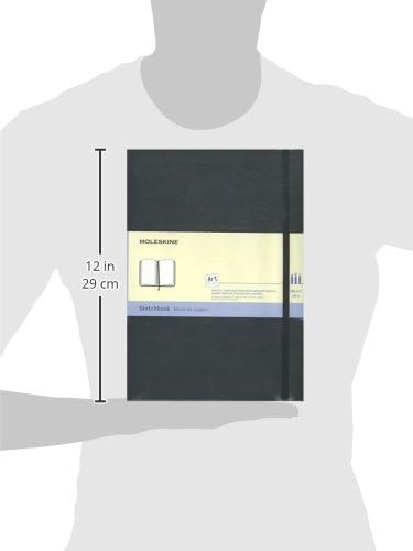 Moleskine Art Sketchbook, Hard Cover, A4 (8.25" x 11.75") Plain/Blank, Black, 96 Pages (Pack of 12)