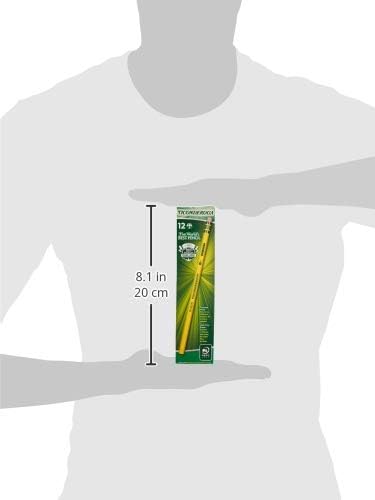Ticonderoga Wood-Cased Pencils, 1 B Extra Soft, Yellow, 12 Count