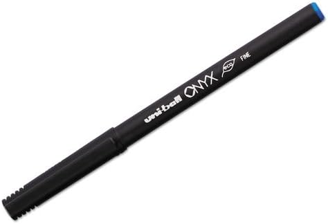 Sanford Uniball Onyx Roller Stick Pen, 0.7mm Fine, Blue Ink, Dozen (60145)