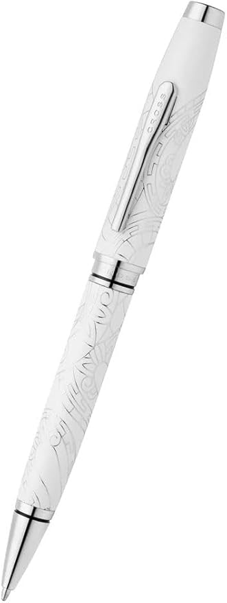 Cross Coventry Zodiac Year of the Snake Pearl White Lacquer Ballpoint Pen - Refillable Pen for Smooth Writing - Professional, Elegant Accessory - Black Ink - Long-Lasting Use - Desk Essential