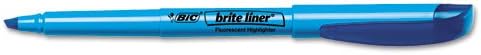 BIC Brite Liner Highlighter Chisel Tip Blue DOZEN (BL11-BE)