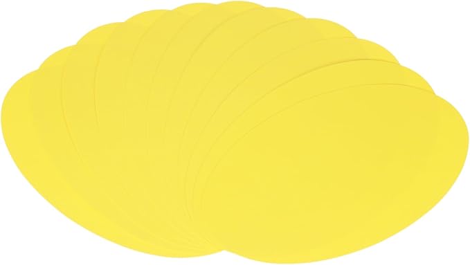 MECCANIXITY 8 Inch Oval Card Stock, 30 Pcs Colored Cutouts Paper Thick Cardstock Coaster for DIY Craft Projects Classroom Bulletin Board Decor, Yellow