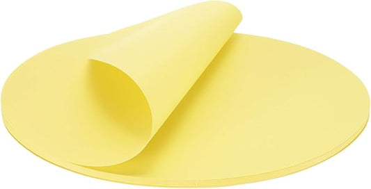 MECCANIXITY 8 Inch Oval Card Stock, 30 Pcs Colored Cutouts Paper Thick Cardstock Coaster for DIY Craft Projects Classroom Bulletin Board Decor, Light Yellow