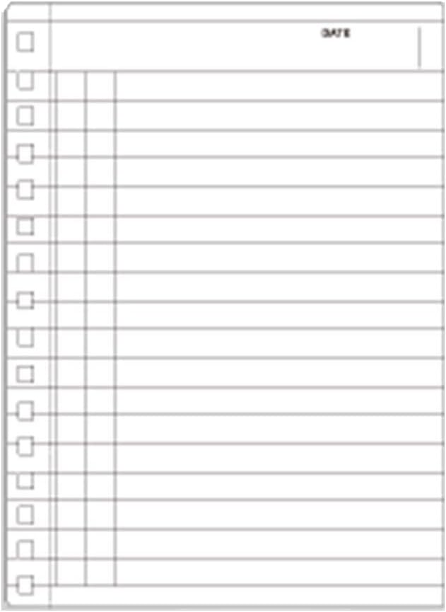 Maruman Mnemosyne Lined Memo Pad- A6, 5.83" x 4.49", 80 Sheets / 160 Pages, 7mm Special Ruled Notebook, Perforated Pages & Wire-Bound to Lay Flat, Black, Made in Japan