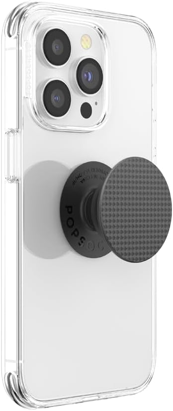 PopSockets Adhesive Phone Grip, Holder, Phone Stand, Black - Knurled Texture Black
