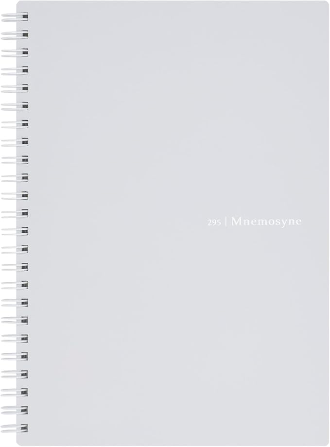 Maruman MNEMOSYNE Soft Cover Notebook 8.27 x 5.83 Inches (A5), 7mm ruled 24-line, 80 Sheets, Light Gray, 1 ea. (N295-51)
