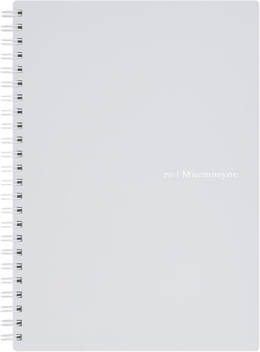 Maruman MNEMOSYNE Soft Cover Notebook 8.27 x 5.83 Inches (A5), 7mm ruled 24-line, 80 Sheets, Light Gray, 1 ea. (N295-51)