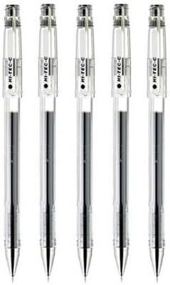 Pilot Hi-Tec-C 04 Gel Ink Pen, Ultra Fine Point 0.4mm, Black Ink, LH-20C4, Value Set of 5