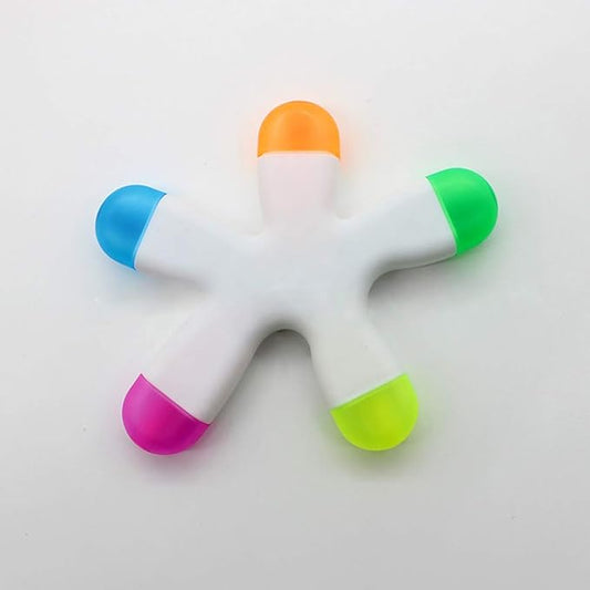 Cute Starfish Highlighters, Creative Multi Color Fluorescent Pens Markers, Non-Toxic & Odorless Watercolor, Great for Journal Planner Note Taking and Coloring Book.