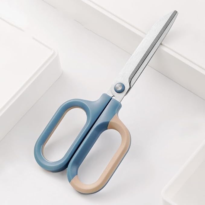 Multipurpose Office Craft Scissors for DIY Art and Craft,Comfort-Grip Handles, Sturdy Sharp Scissors (Blue)