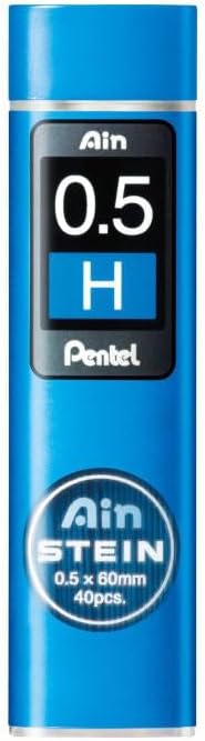 Pentel Ain Stein Mechanical Pencil Lead, 0.5mm H, 40 Leads (C275-H)