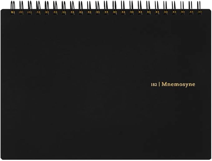 Maruman MNEMOSYNE Notebook 5.83 x 8.27 Inches (Horizontal A5), 5mm-squared, 70 Sheets (N182A), White